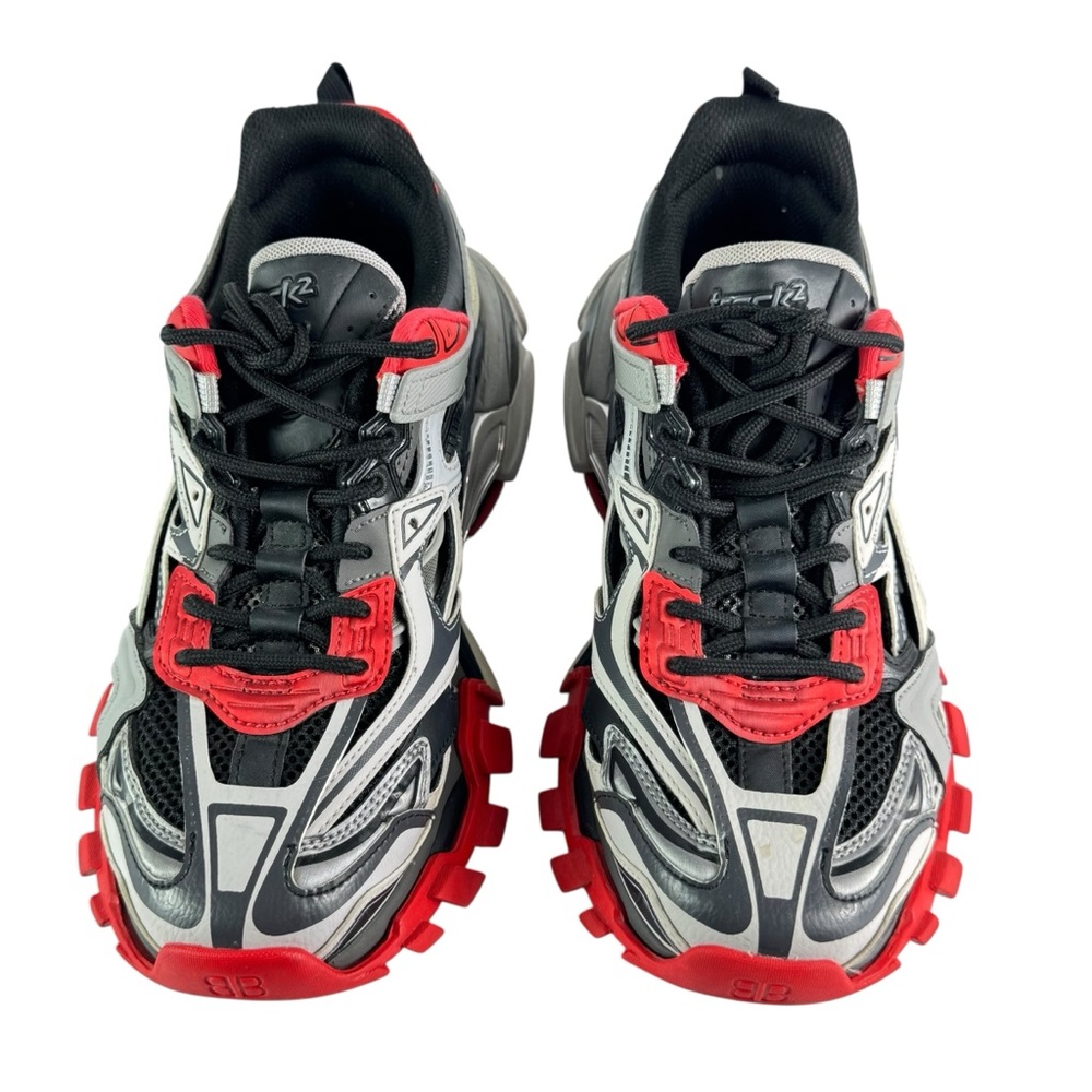 BALENCIAGA Red Gray Track 2 Mens Sneakers Marked as 6US - Picture 1 of 13